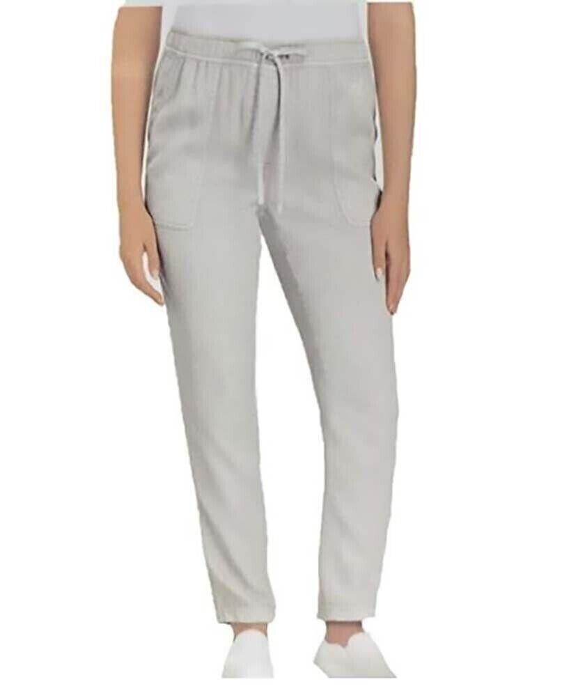 Hilary Radley Women Drawstring Tencel Pant, GREY, Small